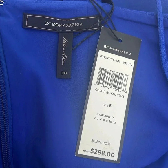 BCBG Maxazria Royal Blue Dress Size 6 - Picture 8 of 8